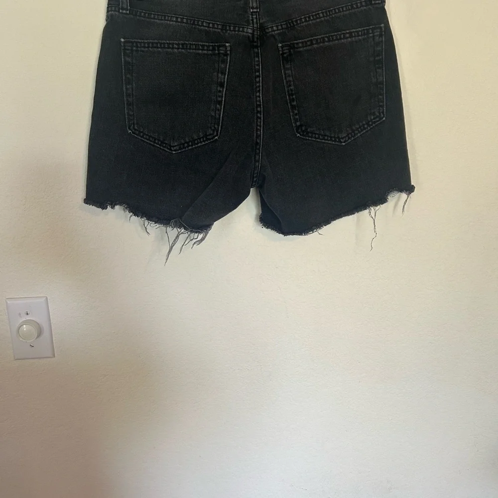 Just Black Denim Made In The USA Large distressed Raw Hew Shorts